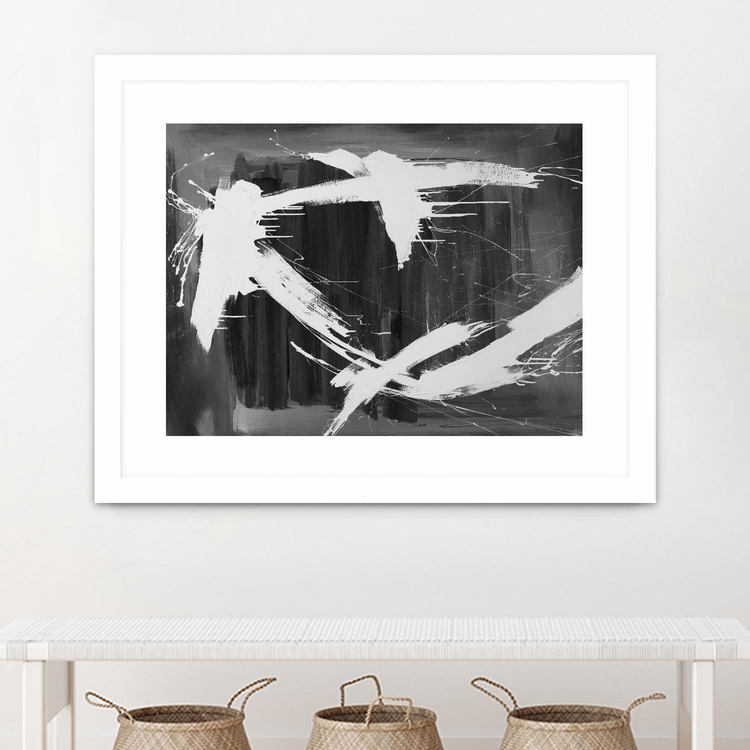 Stun Gun by Daleno Art on GIANT ART - grey  black & white abstract