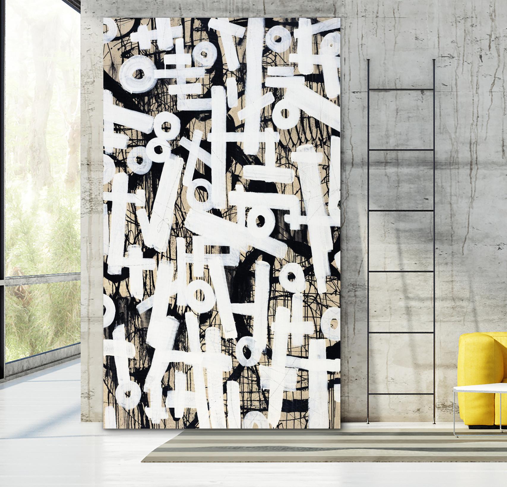 Strapped I by Daleno Art on GIANT ART - beige abstract abstrait