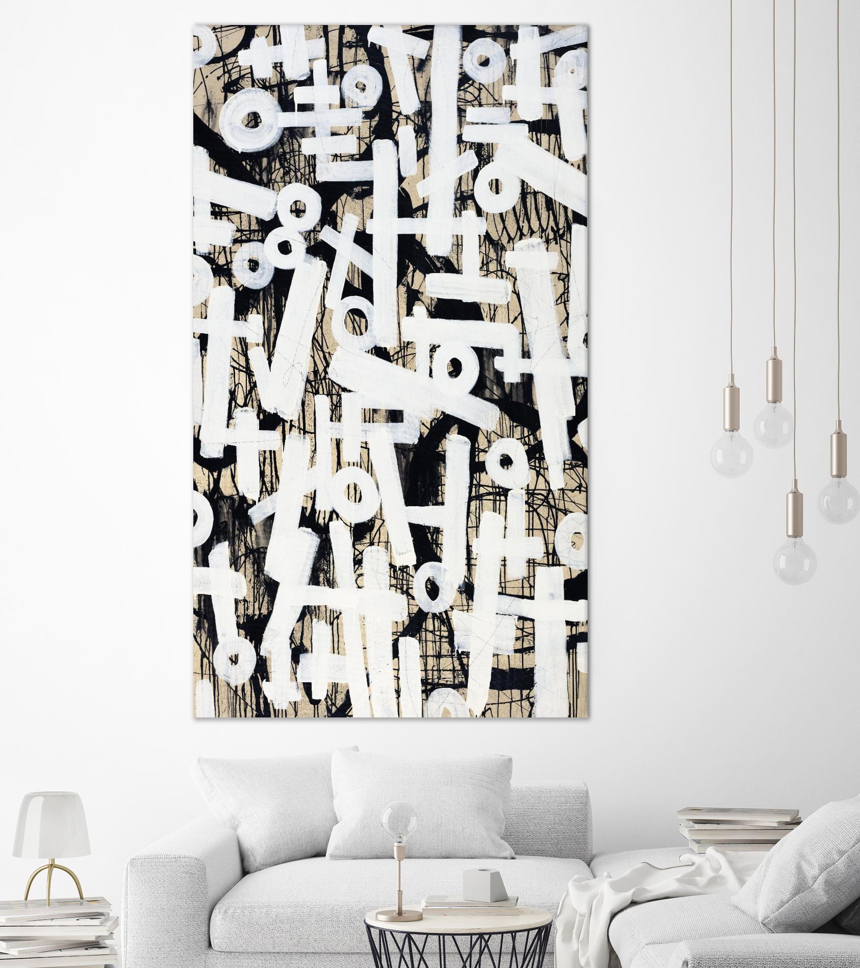 Strapped I by Daleno Art on GIANT ART - beige abstract abstrait