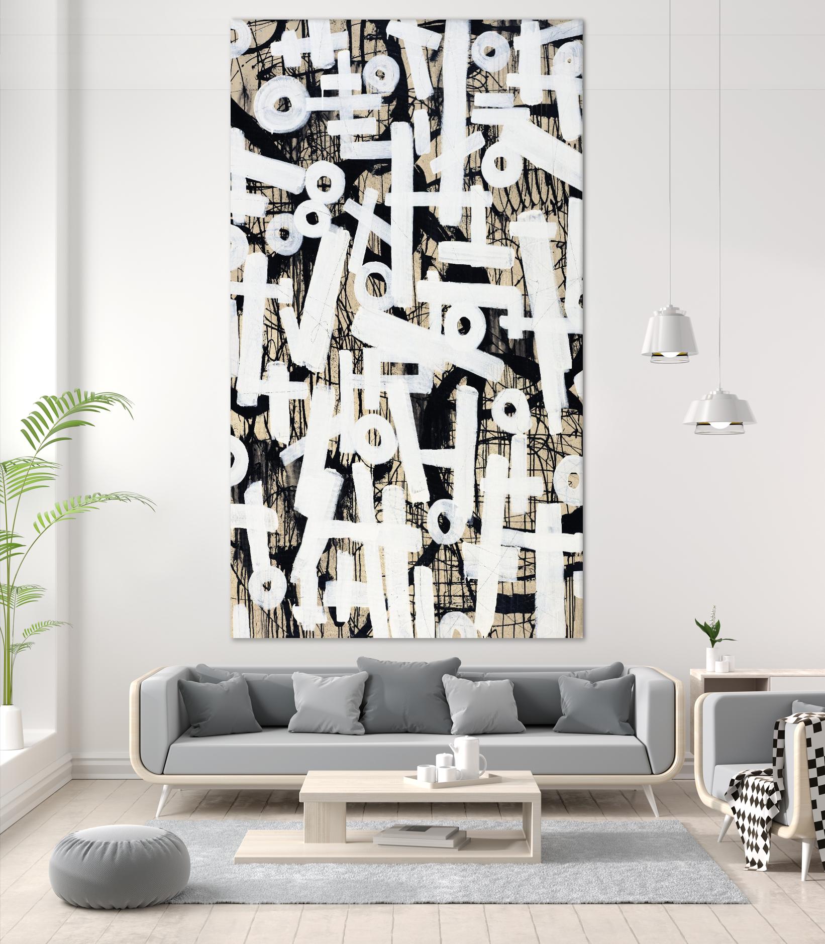 Strapped I by Daleno Art on GIANT ART - beige abstract abstrait