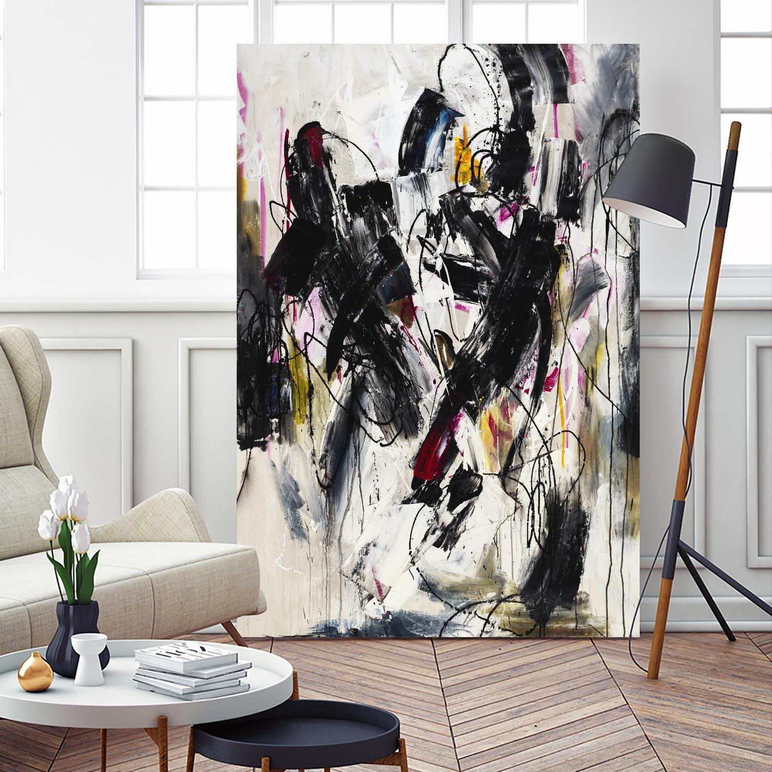 Cliff Divers by Daleno Art on GIANT ART - red abstract abstrait