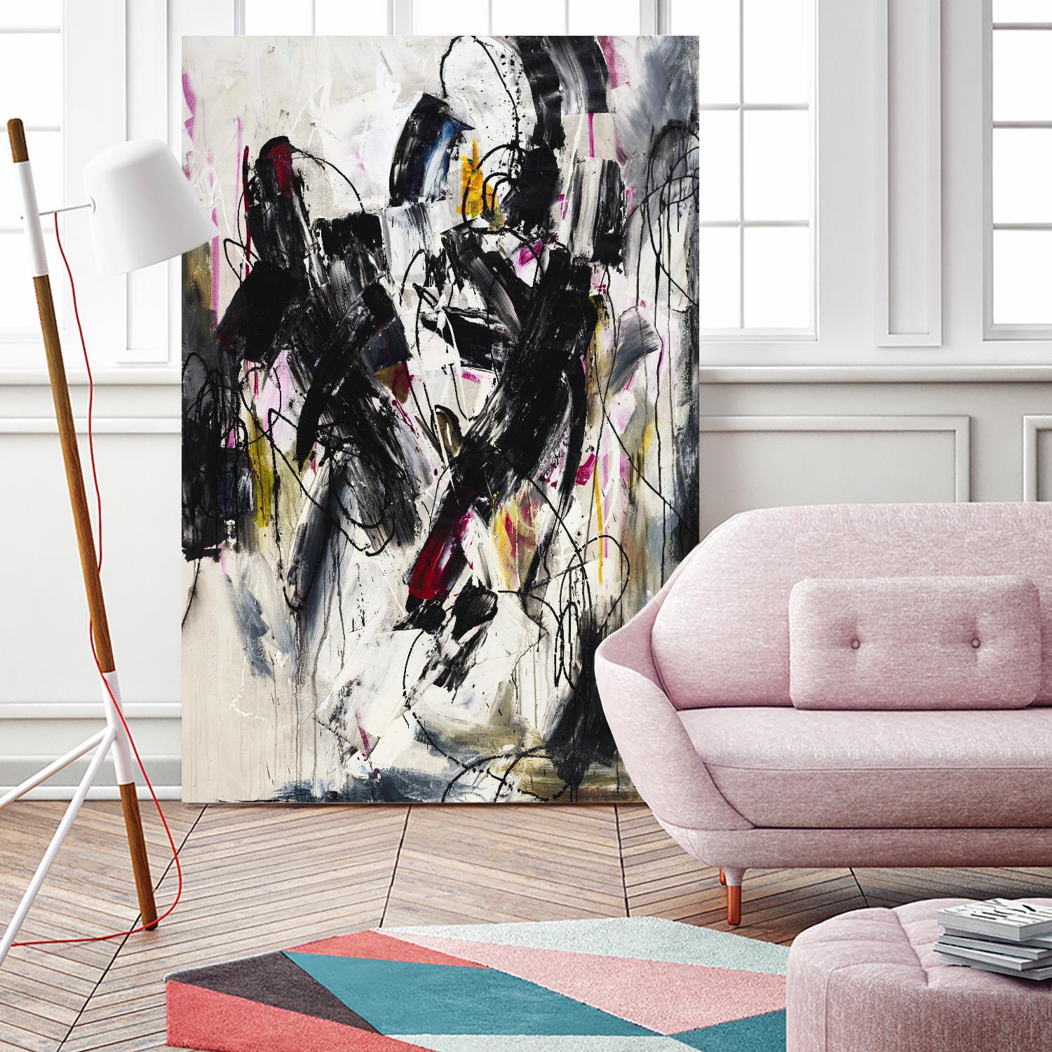 Cliff Divers by Daleno Art on GIANT ART - red abstract abstrait