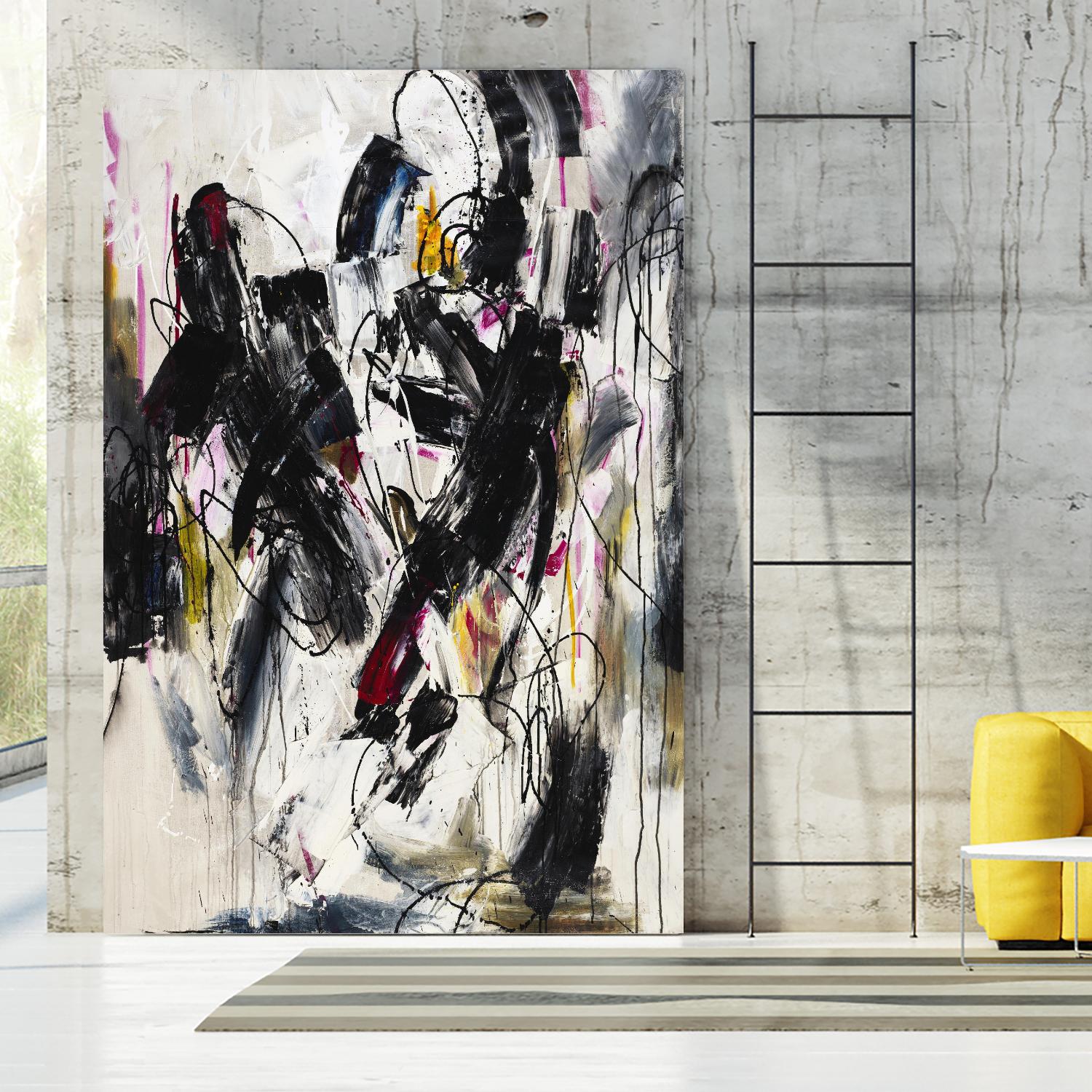 Cliff Divers by Daleno Art on GIANT ART - red abstract abstrait