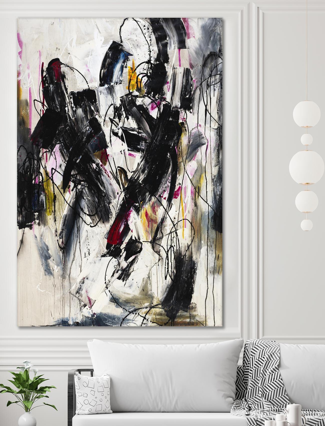 Cliff Divers by Daleno Art on GIANT ART - red abstract abstrait
