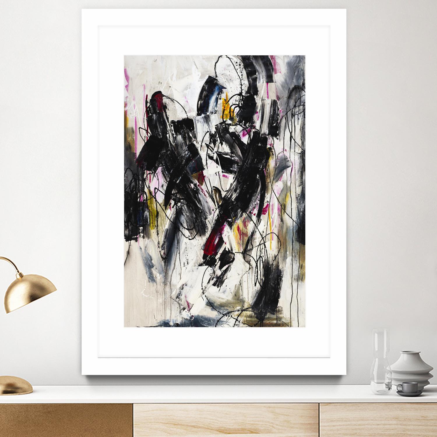 Cliff Divers by Daleno Art on GIANT ART - red abstract abstrait