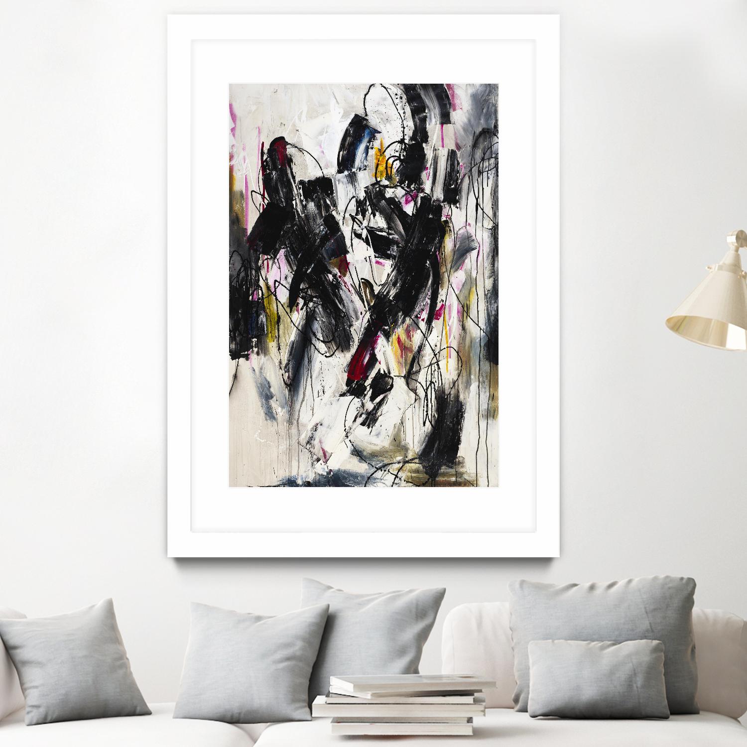 Cliff Divers by Daleno Art on GIANT ART - red abstract abstrait