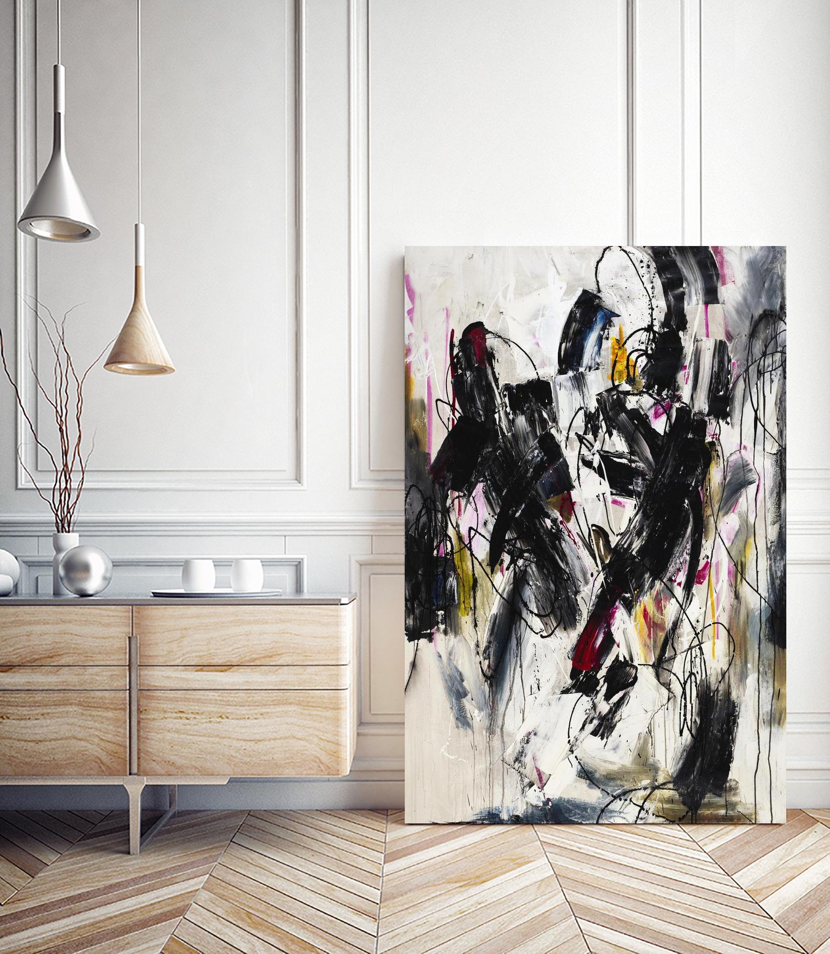 Cliff Divers by Daleno Art on GIANT ART - red abstract abstrait