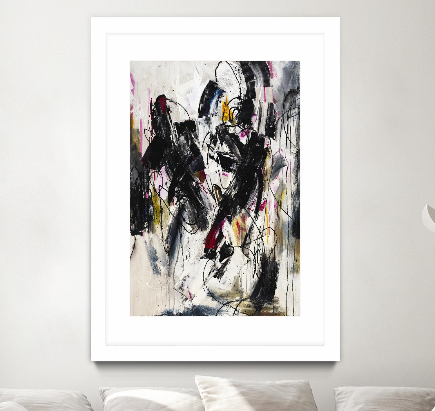 Cliff Divers by Daleno Art on GIANT ART - red abstract abstrait