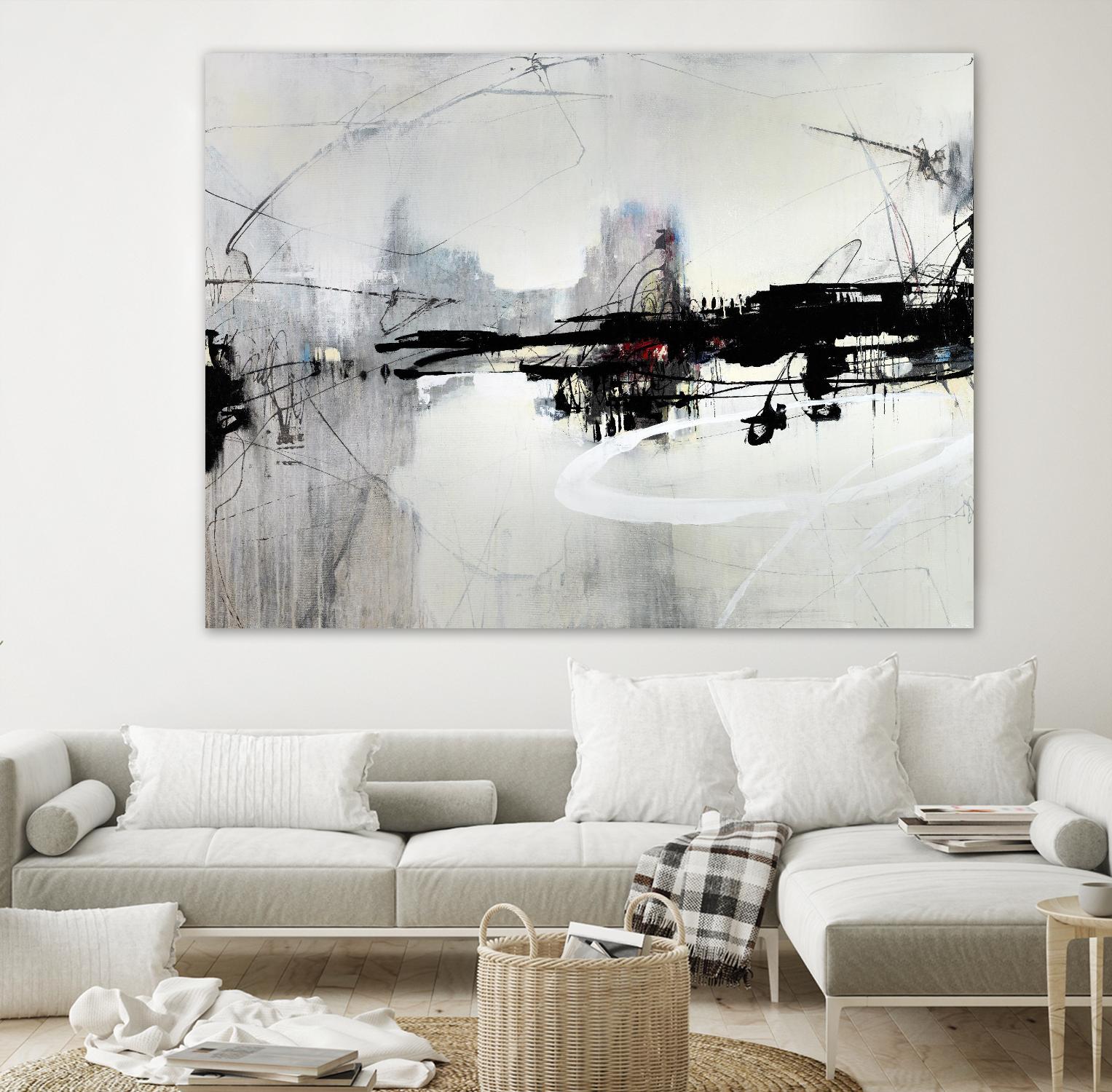 Harbor of Industry by Daleno Art on GIANT ART - red abstract abstract