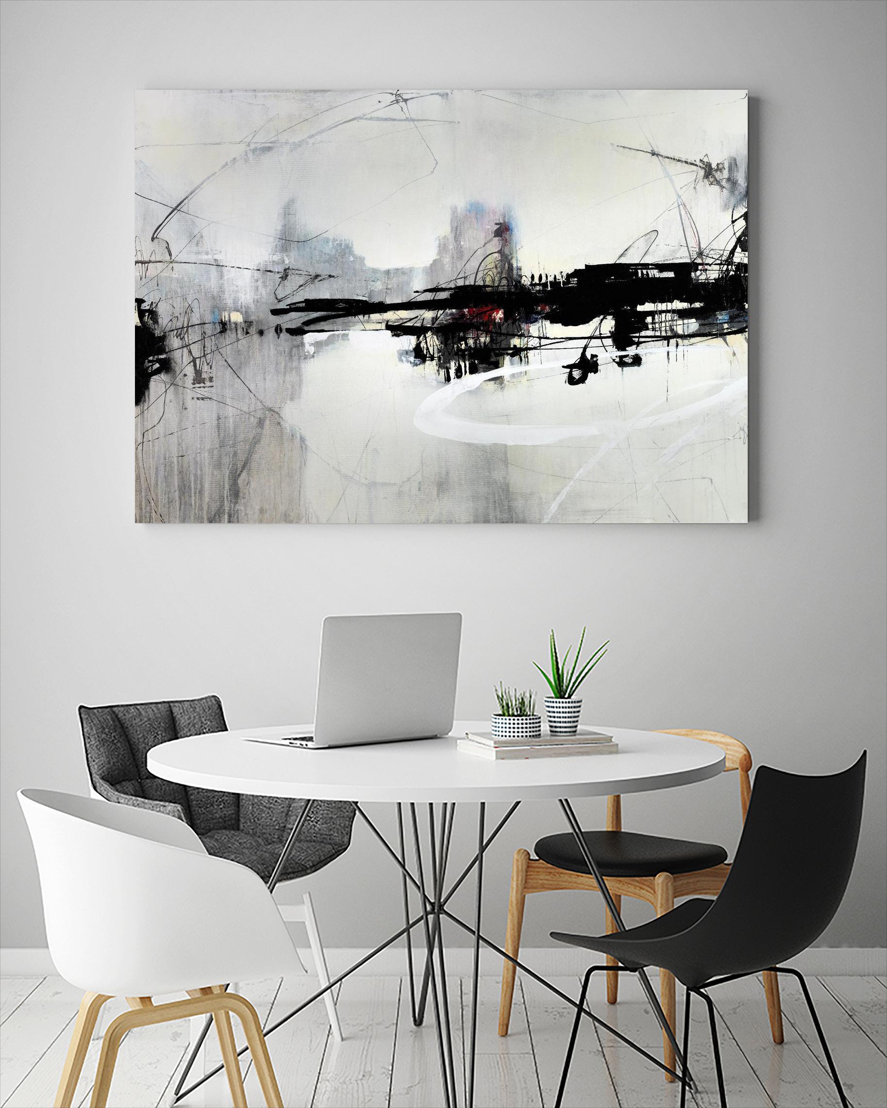 Harbor of Industry by Daleno Art on GIANT ART - red abstract abstract