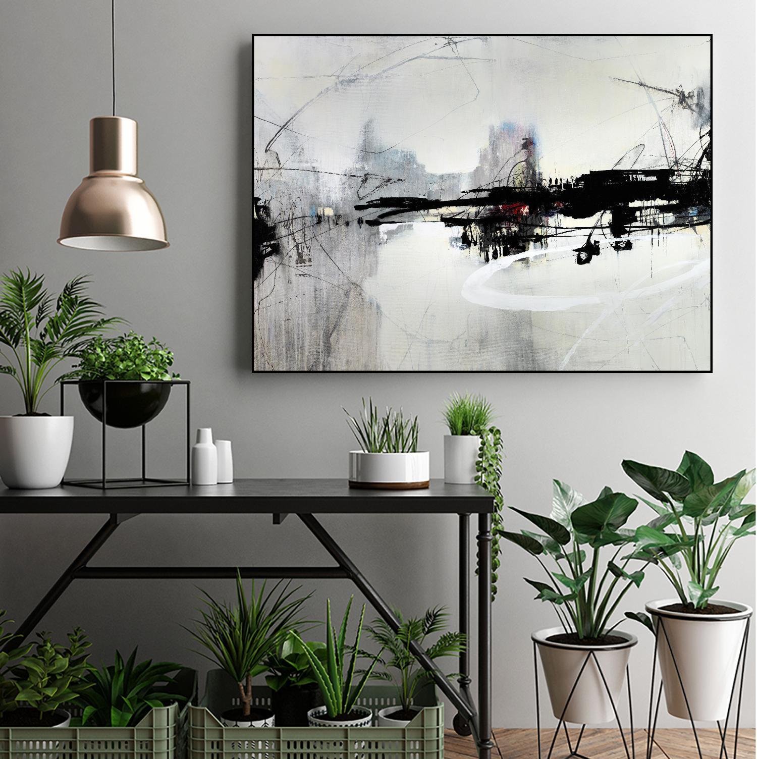 Harbor of Industry by Daleno Art on GIANT ART - red abstract abstract