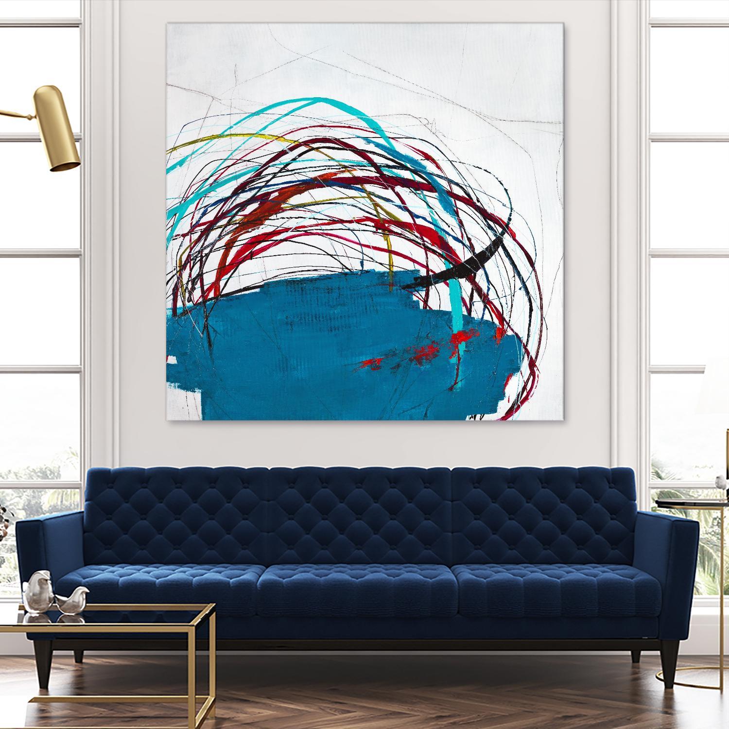 Thimble and Twine by Daleno Art on GIANT ART - red abstract abstrait