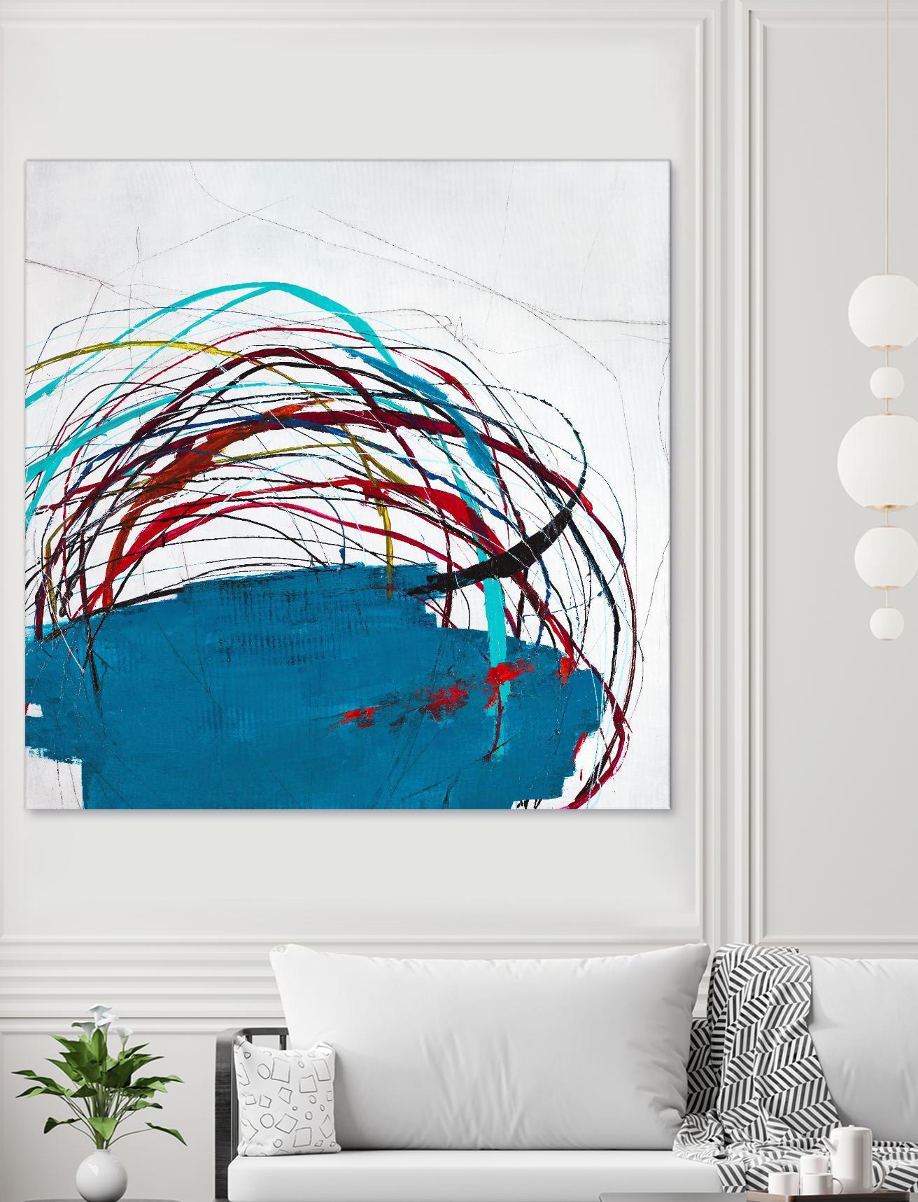 Thimble and Twine by Daleno Art on GIANT ART - red abstract abstrait