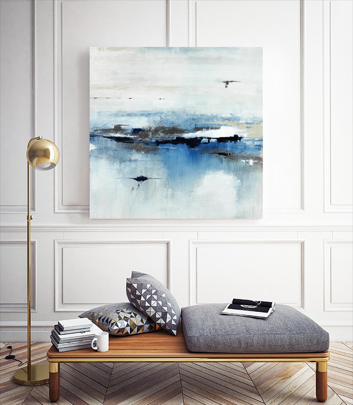 Meeting Oceans by Daleno Art on GIANT ART - blue abstract