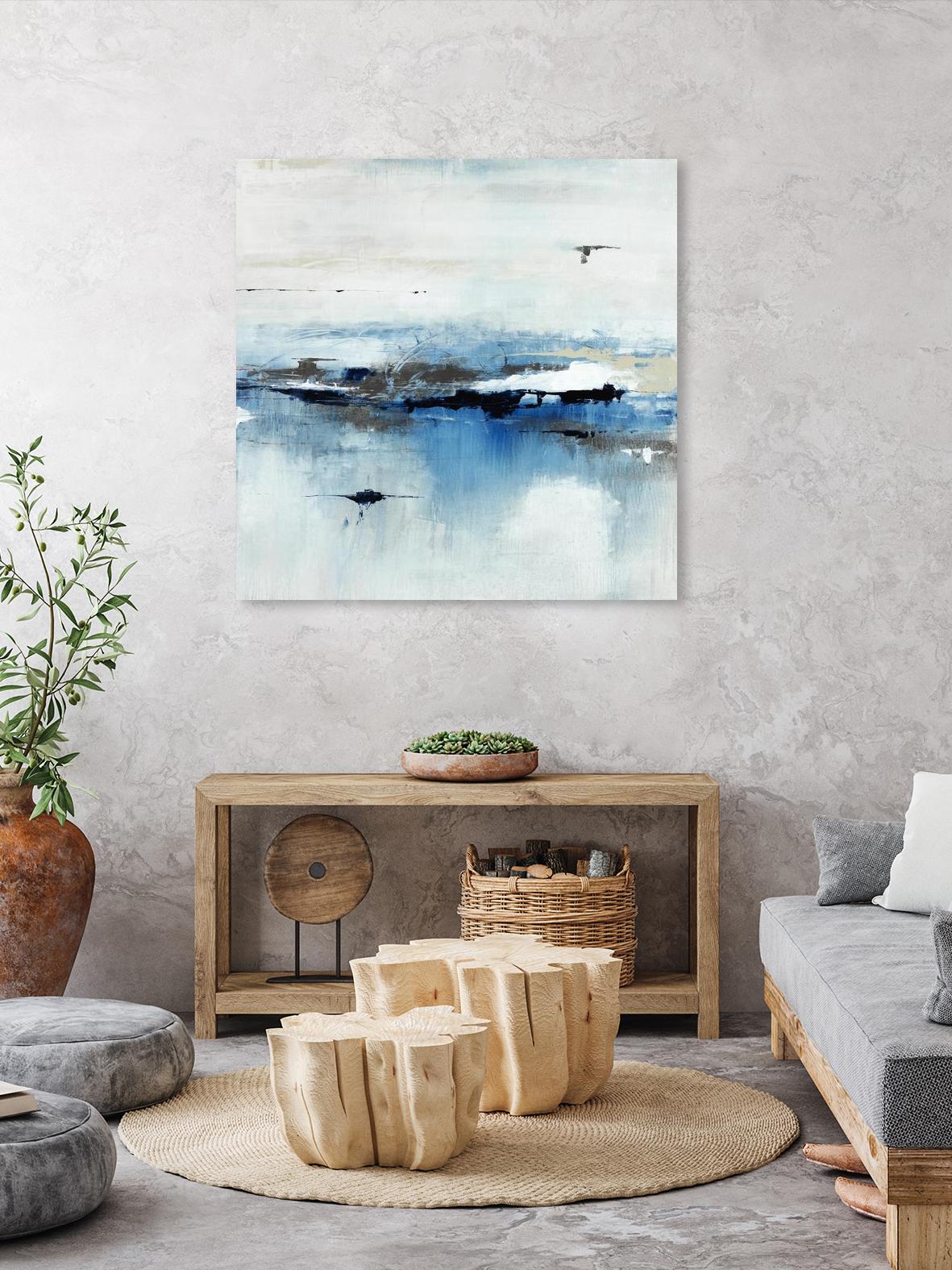 Meeting Oceans by Daleno Art on GIANT ART - blue abstract