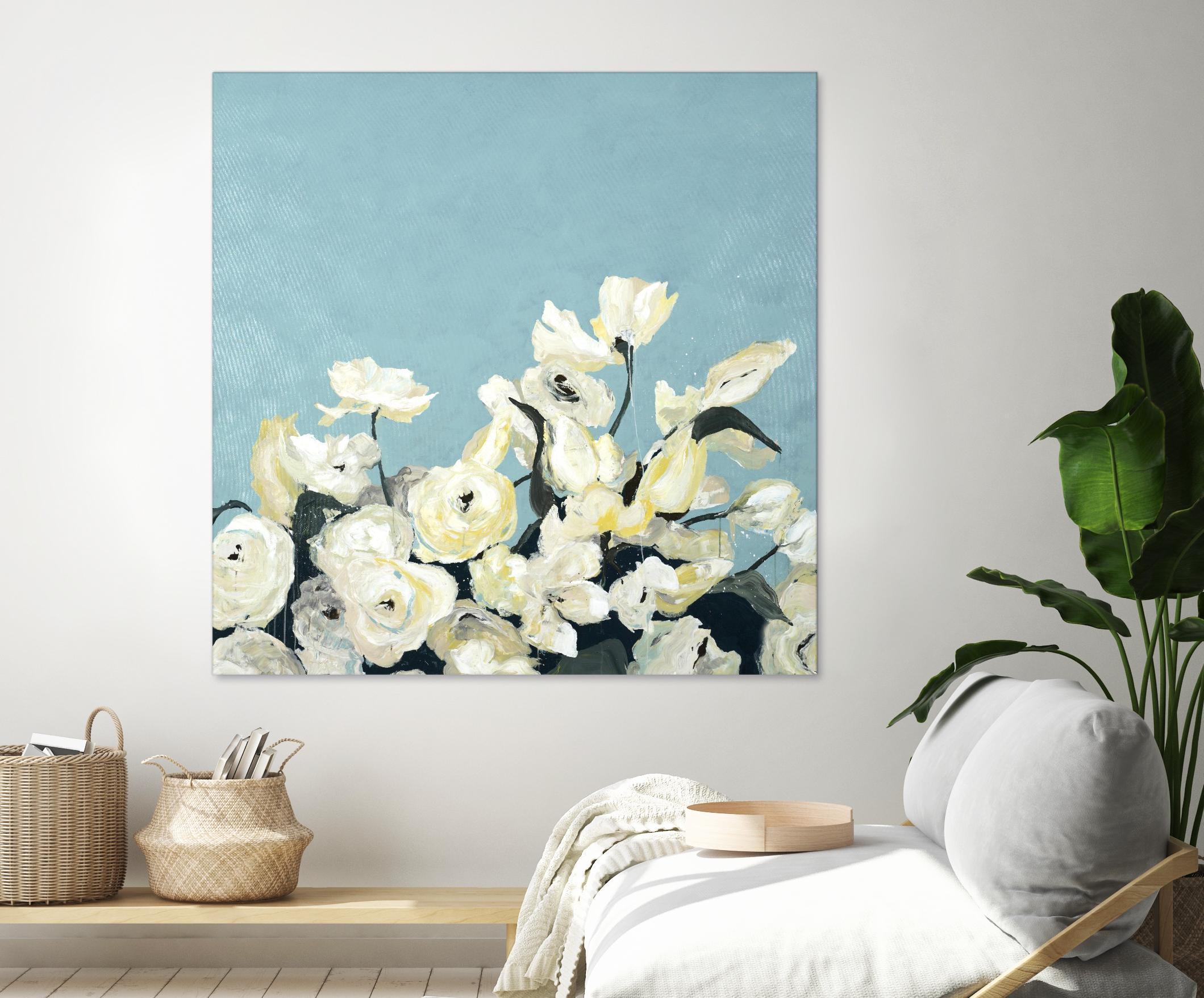 Blue Sky Blooms by Daleno Art on GIANT ART - white florals nature