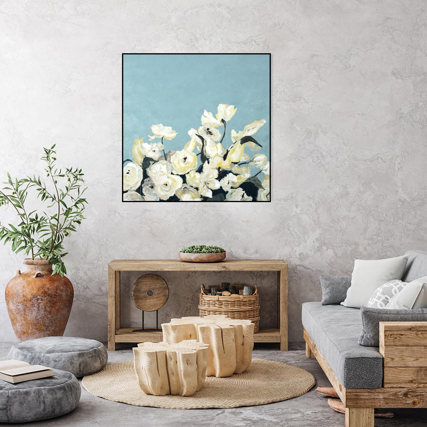 Blue Sky Blooms by Daleno Art on GIANT ART - white florals nature