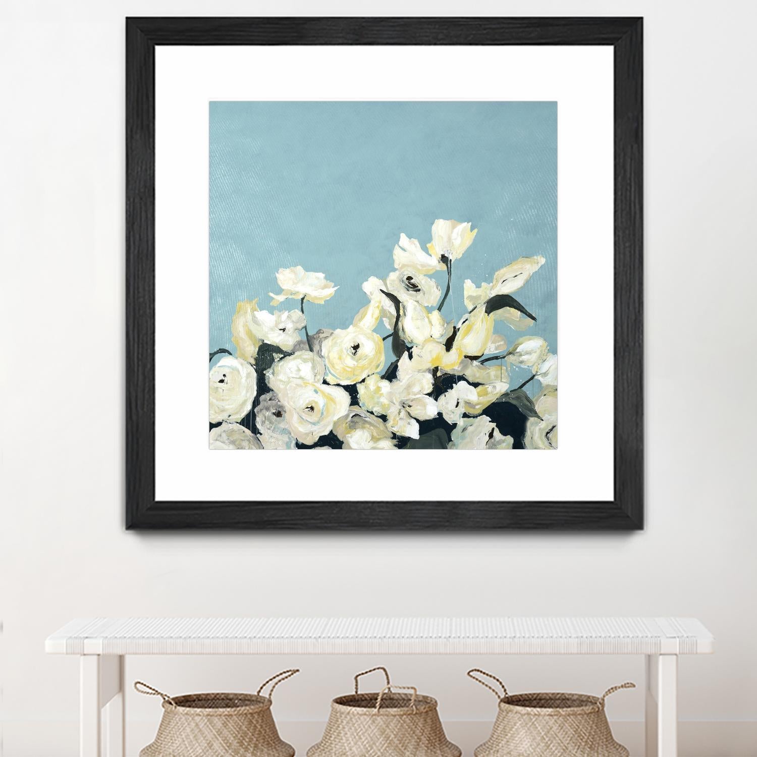 Blue Sky Blooms by Daleno Art on GIANT ART - white florals nature
