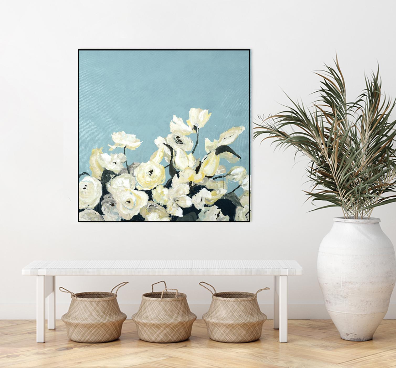 Blue Sky Blooms by Daleno Art on GIANT ART - white florals nature