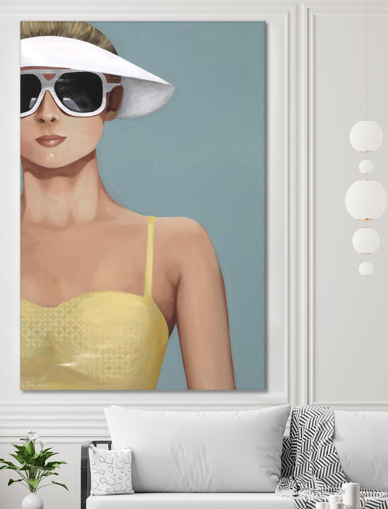 Glamour Rays by Daleno Art on GIANT ART - beige abstract figure