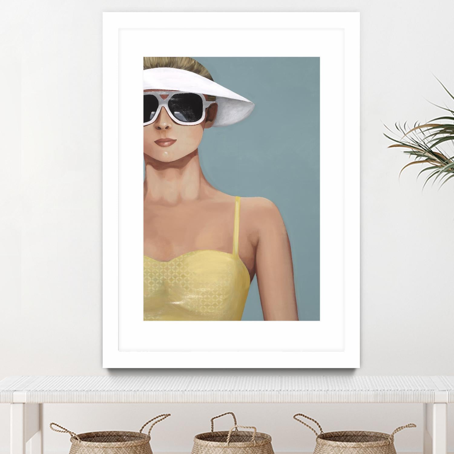 Glamour Rays by Daleno Art on GIANT ART - beige figurative figure