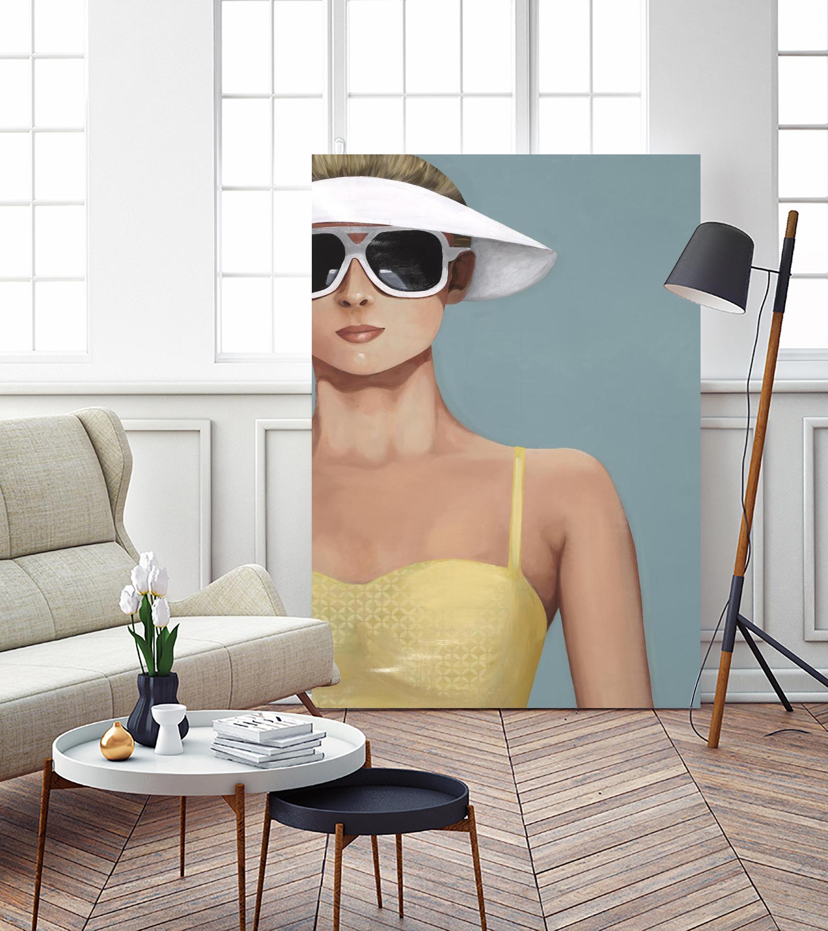 Glamour Rays by Daleno Art on GIANT ART - beige figurative figure