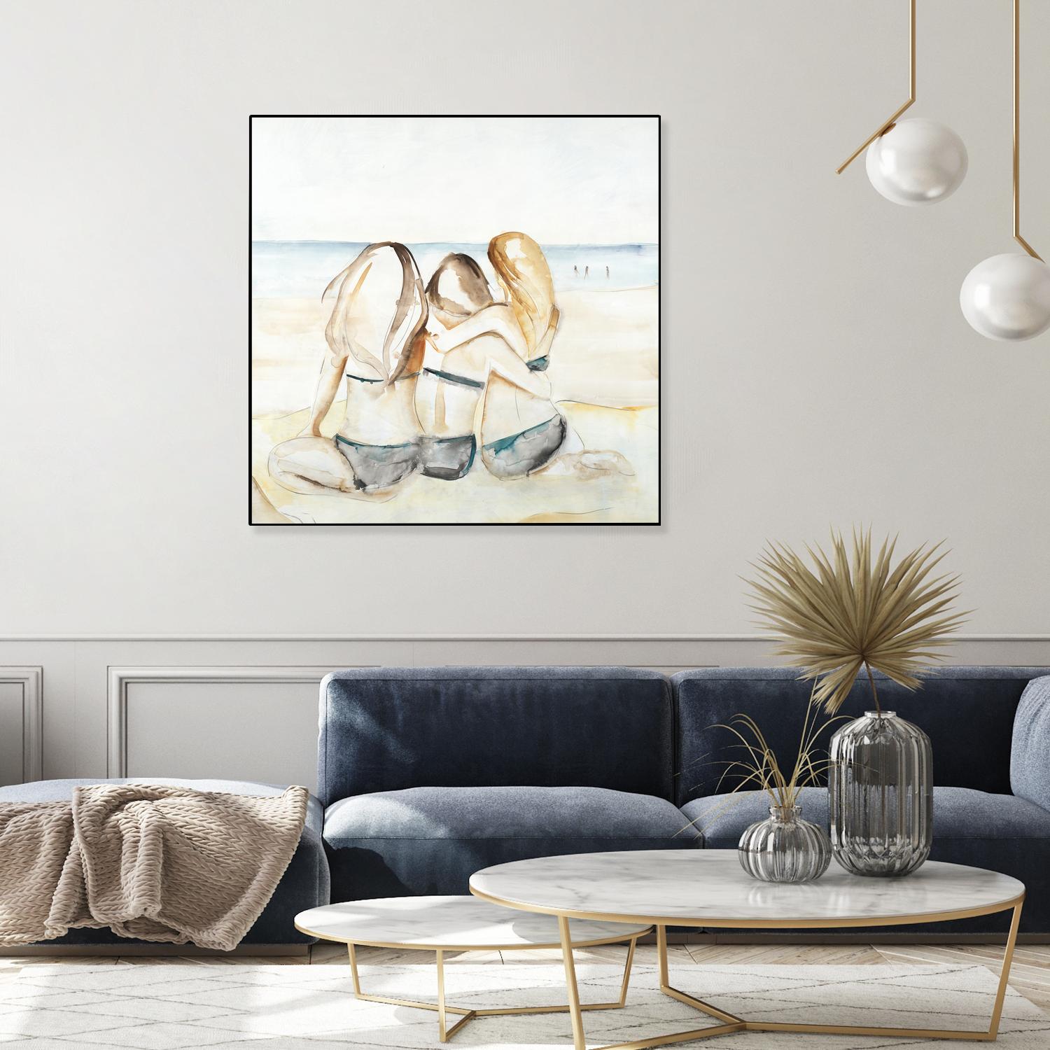 Girls Weekend by Daleno Art on GIANT ART - figurative beach