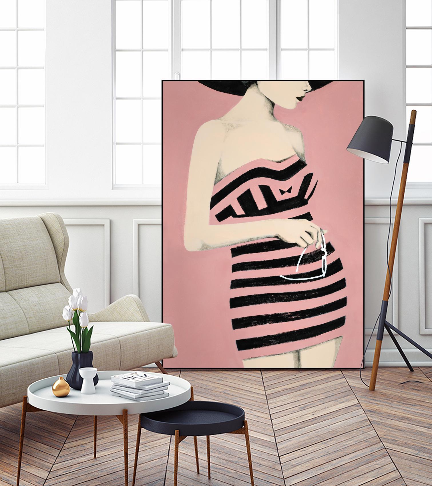 Sally by Daleno Art on GIANT ART - pink figurative women