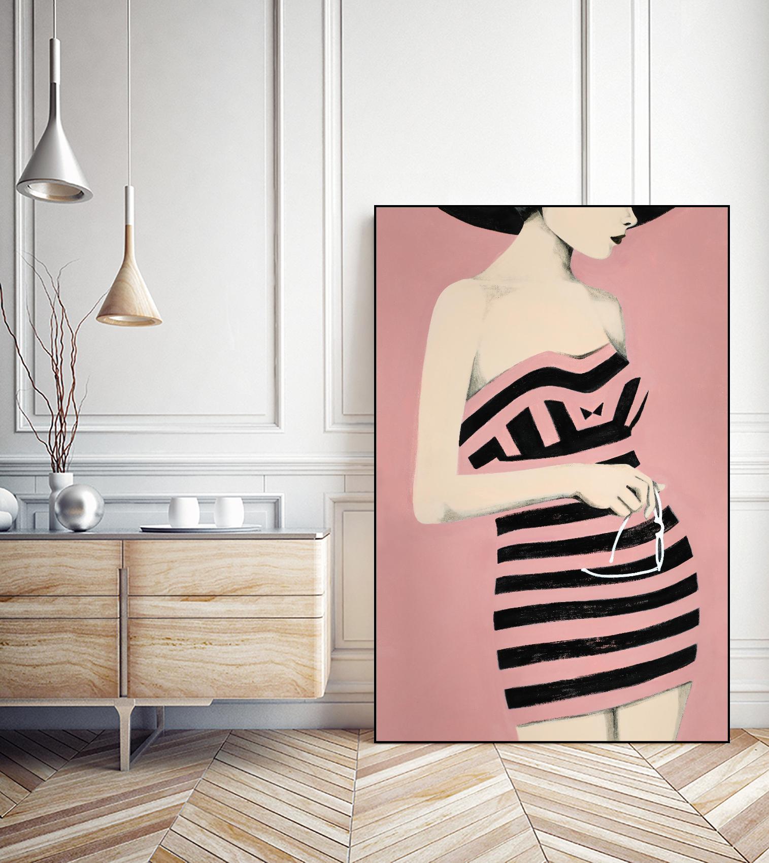 Sally by Daleno Art on GIANT ART - pink figurative women