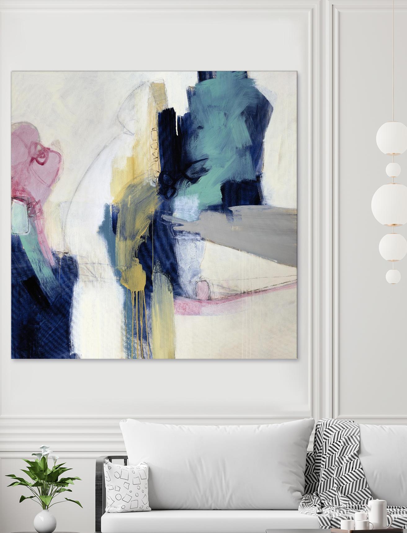 Acrobatic Swimmer by Daleno Art on GIANT ART - pink abstract abstrait