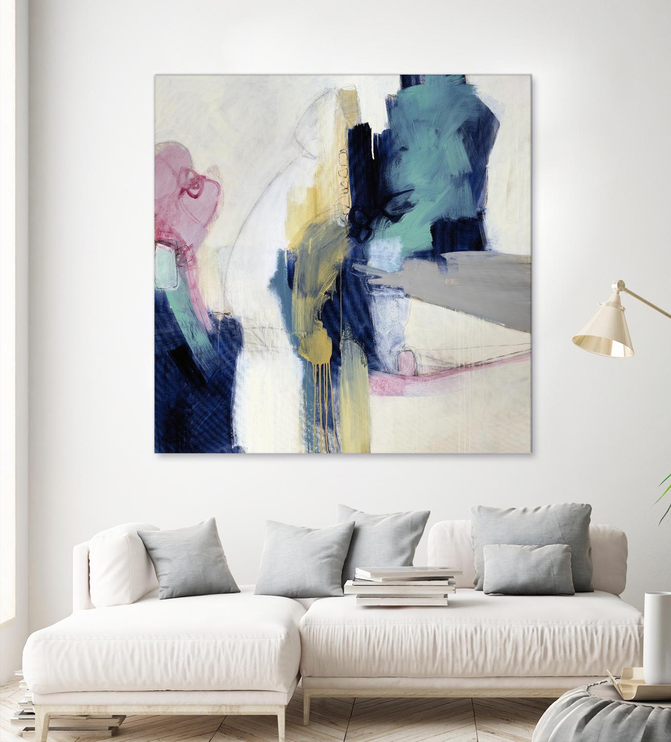 Acrobatic Swimmer by Daleno Art on GIANT ART - pink abstract abstrait