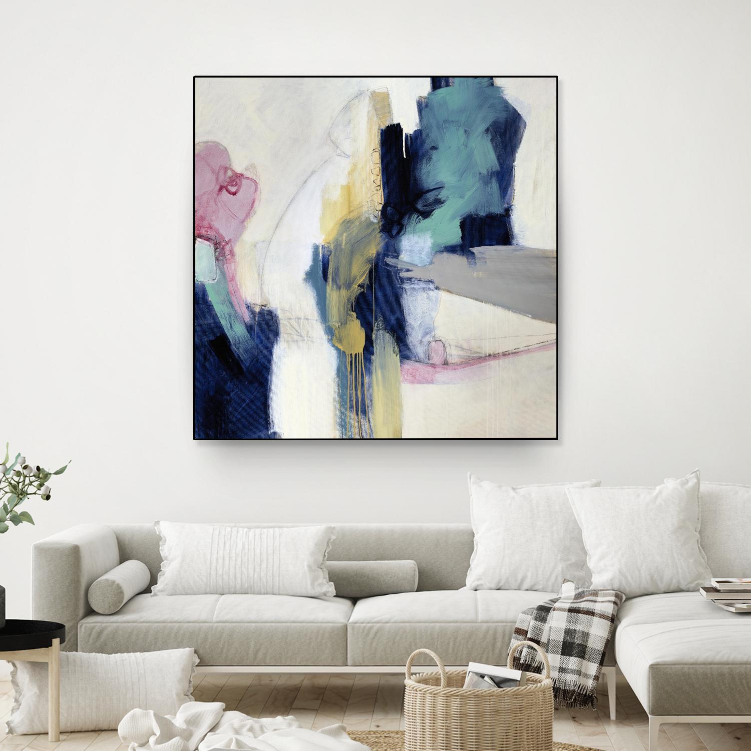 Acrobatic Swimmer by Daleno Art on GIANT ART - pink abstract abstrait