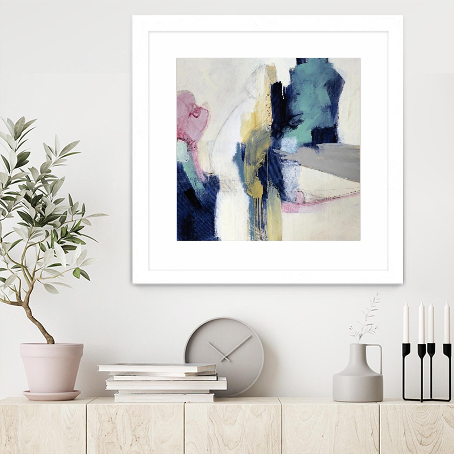 Acrobatic Swimmer by Daleno Art on GIANT ART - pink abstract abstrait