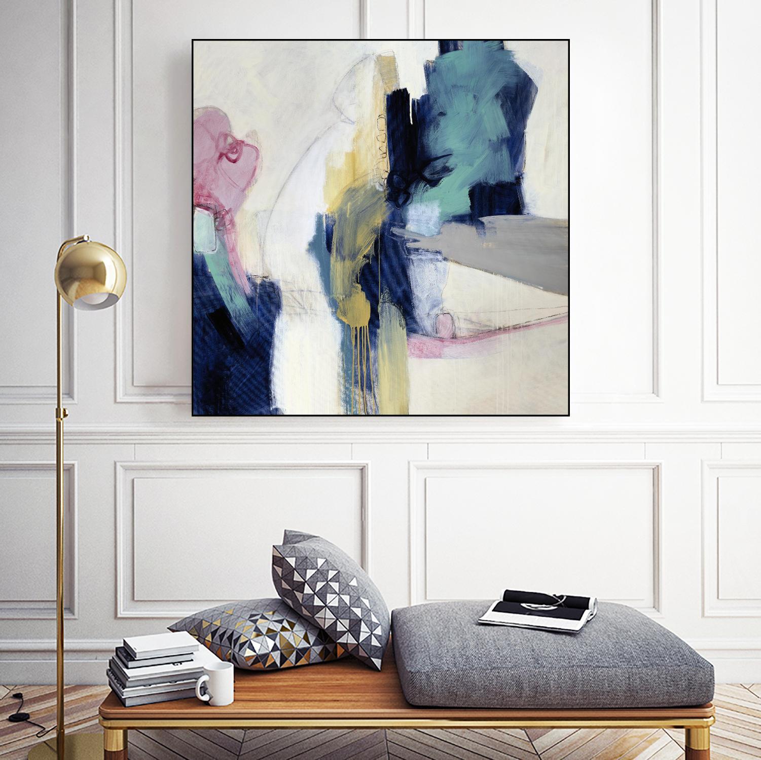 Acrobatic Swimmer by Daleno Art on GIANT ART - pink abstract abstrait