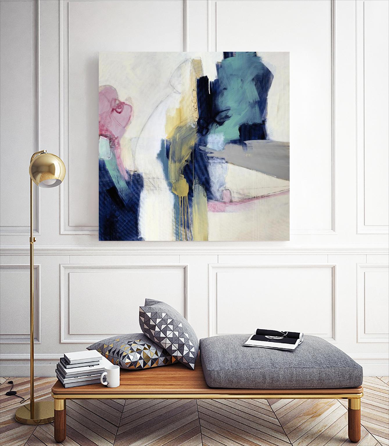 Acrobatic Swimmer by Daleno Art on GIANT ART - pink abstract abstrait