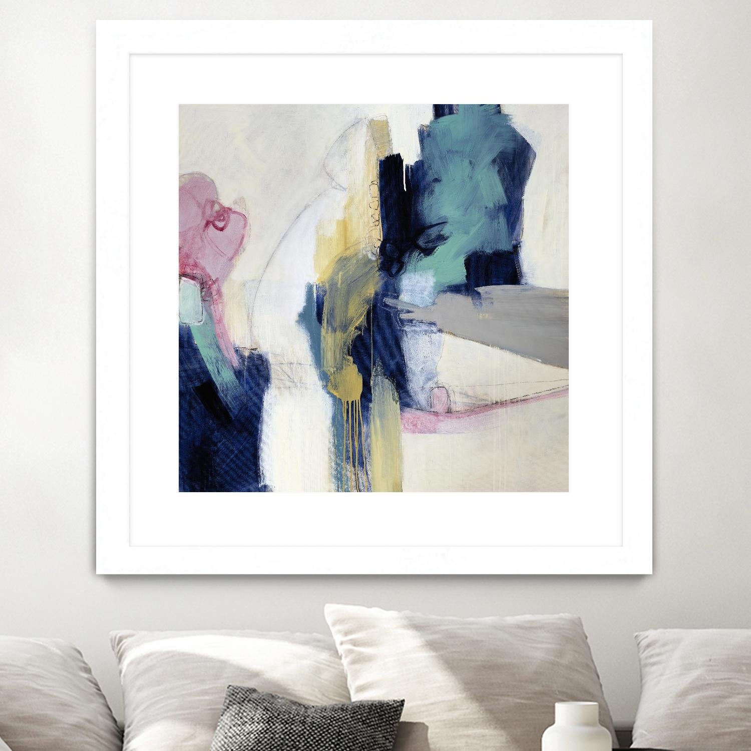 Acrobatic Swimmer by Daleno Art on GIANT ART - pink abstract abstrait