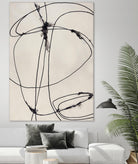 Tangled Ties by Daleno Art on GIANT ART - beige black & white abstrait
