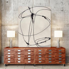 Tangled Ties by Daleno Art on GIANT ART - beige black & white abstrait