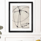 Tangled Ties by Daleno Art on GIANT ART - beige black & white abstrait