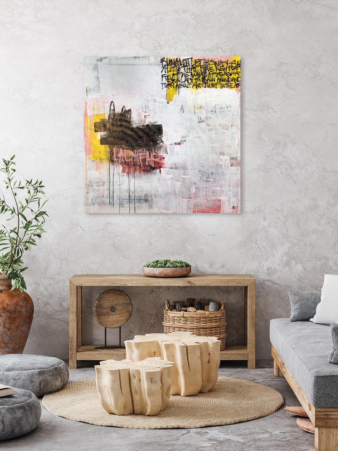 Jump in the Air by Daleno Art on GIANT ART - pink abstract