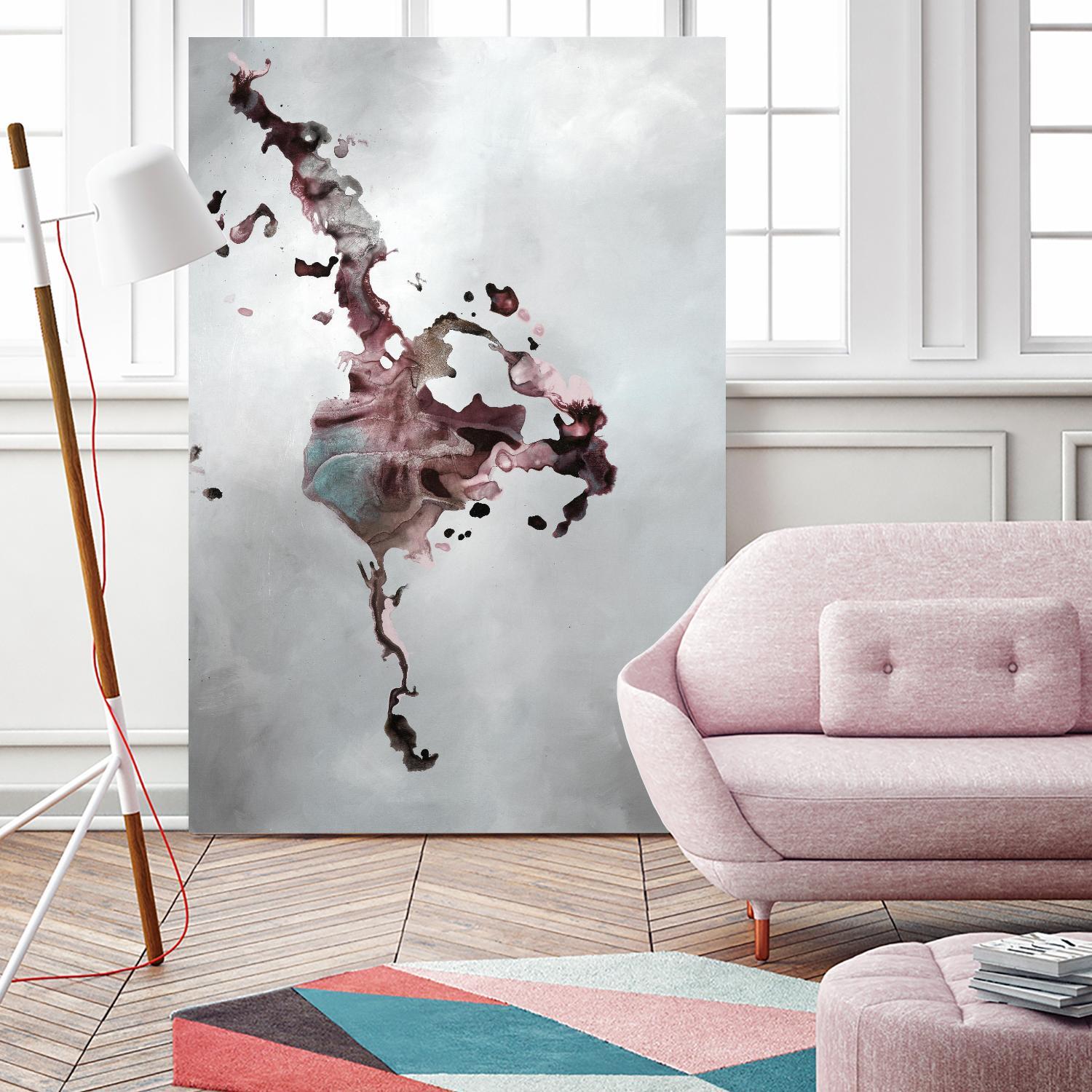 Welcomed Disturbance II by Daleno Art on GIANT ART - pink  abstract abstrait