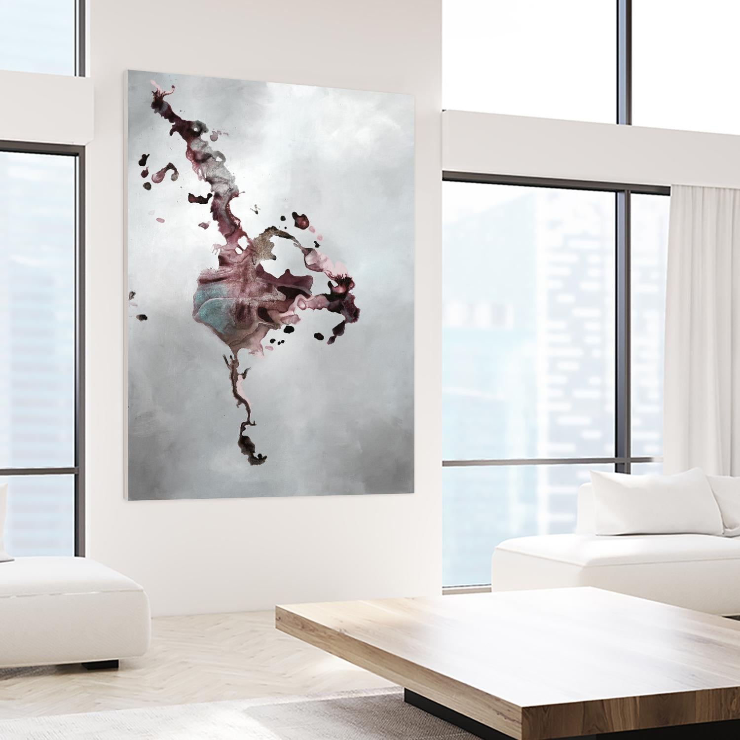 Welcomed Disturbance II by Daleno Art on GIANT ART - pink  abstract abstrait