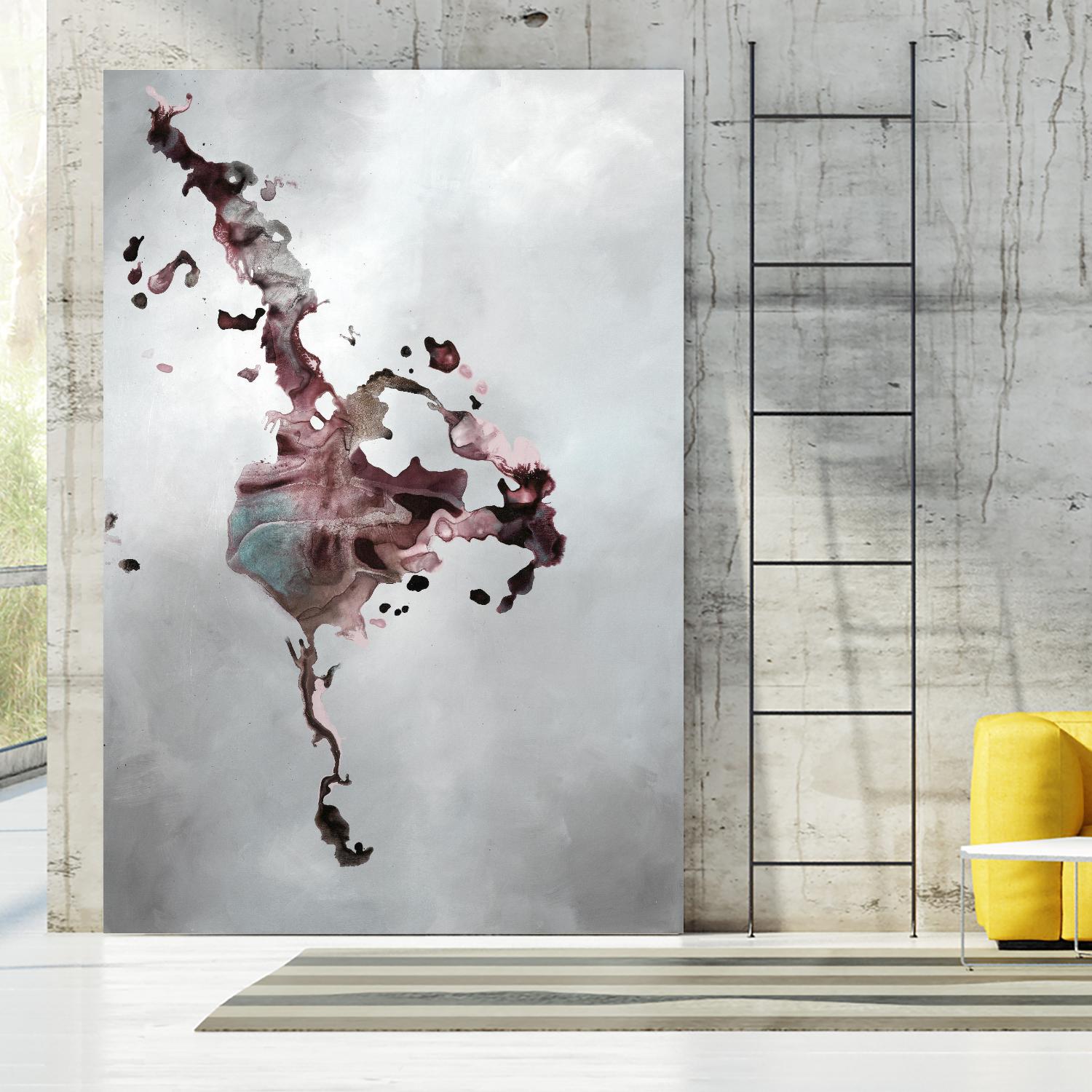 Welcomed Disturbance II by Daleno Art on GIANT ART - pink  abstract abstrait