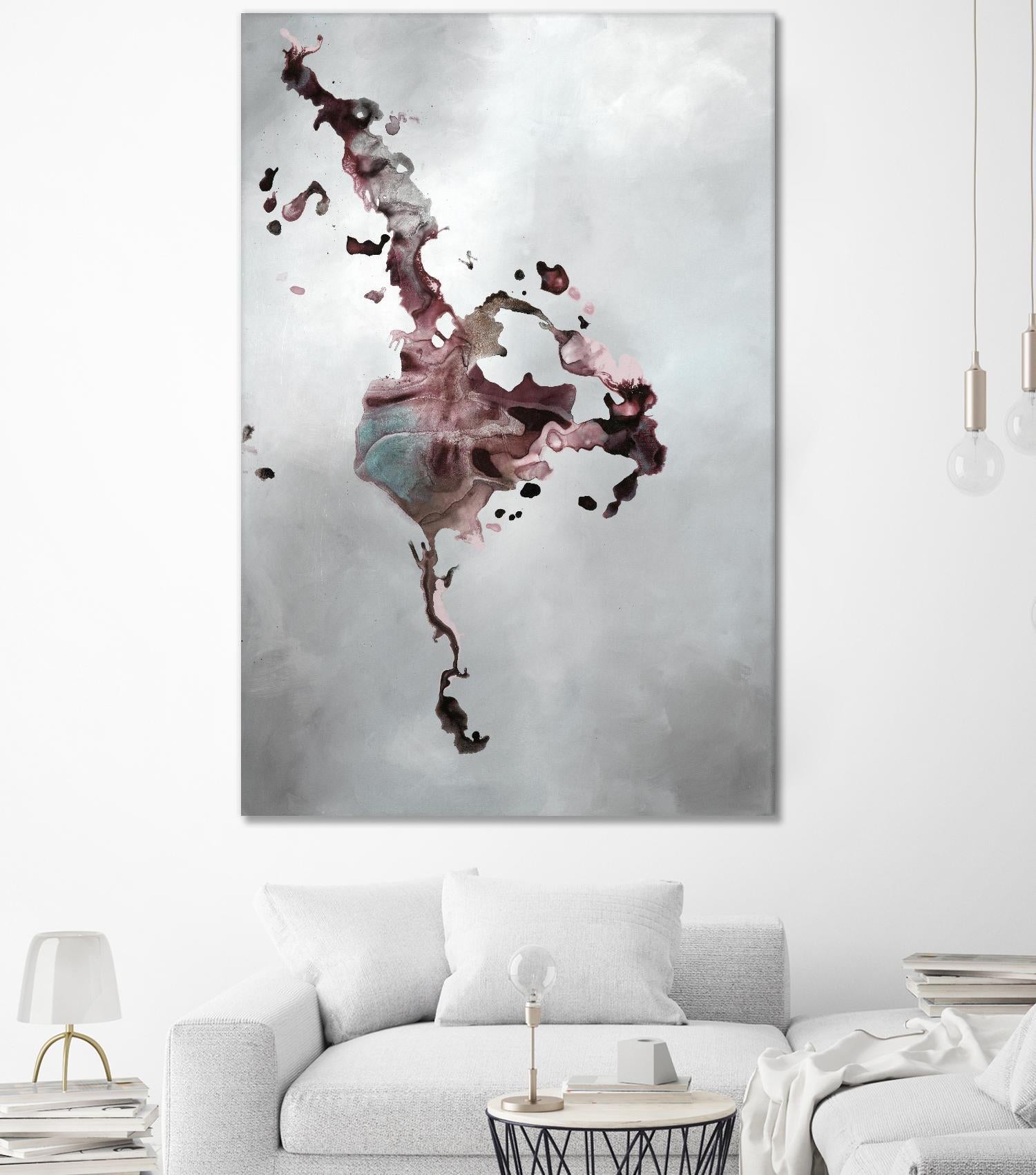Welcomed Disturbance II by Daleno Art on GIANT ART - pink  abstract abstrait
