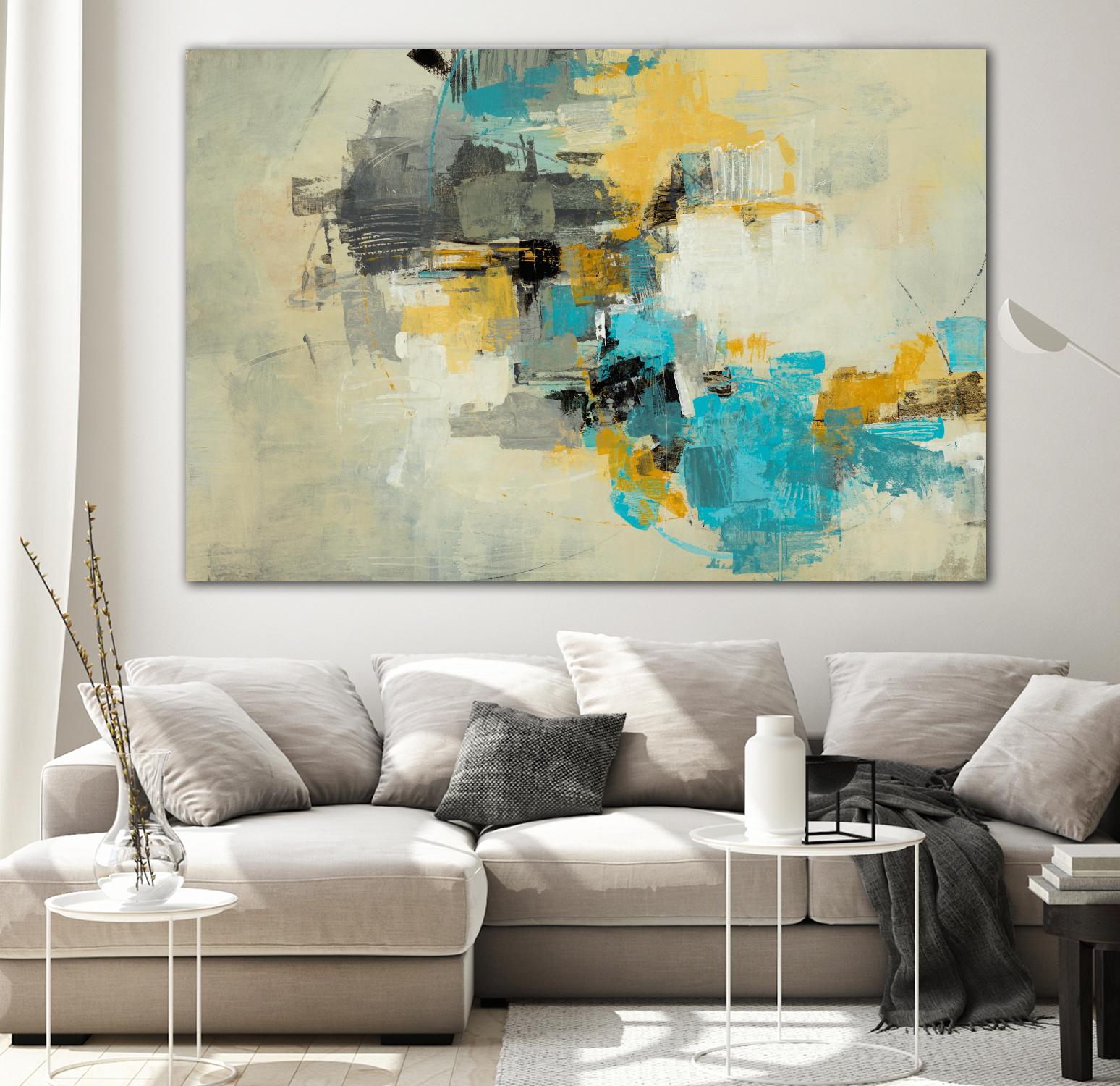 Adrift in Time by Daleno Art on GIANT ART - blue abstract abstrait