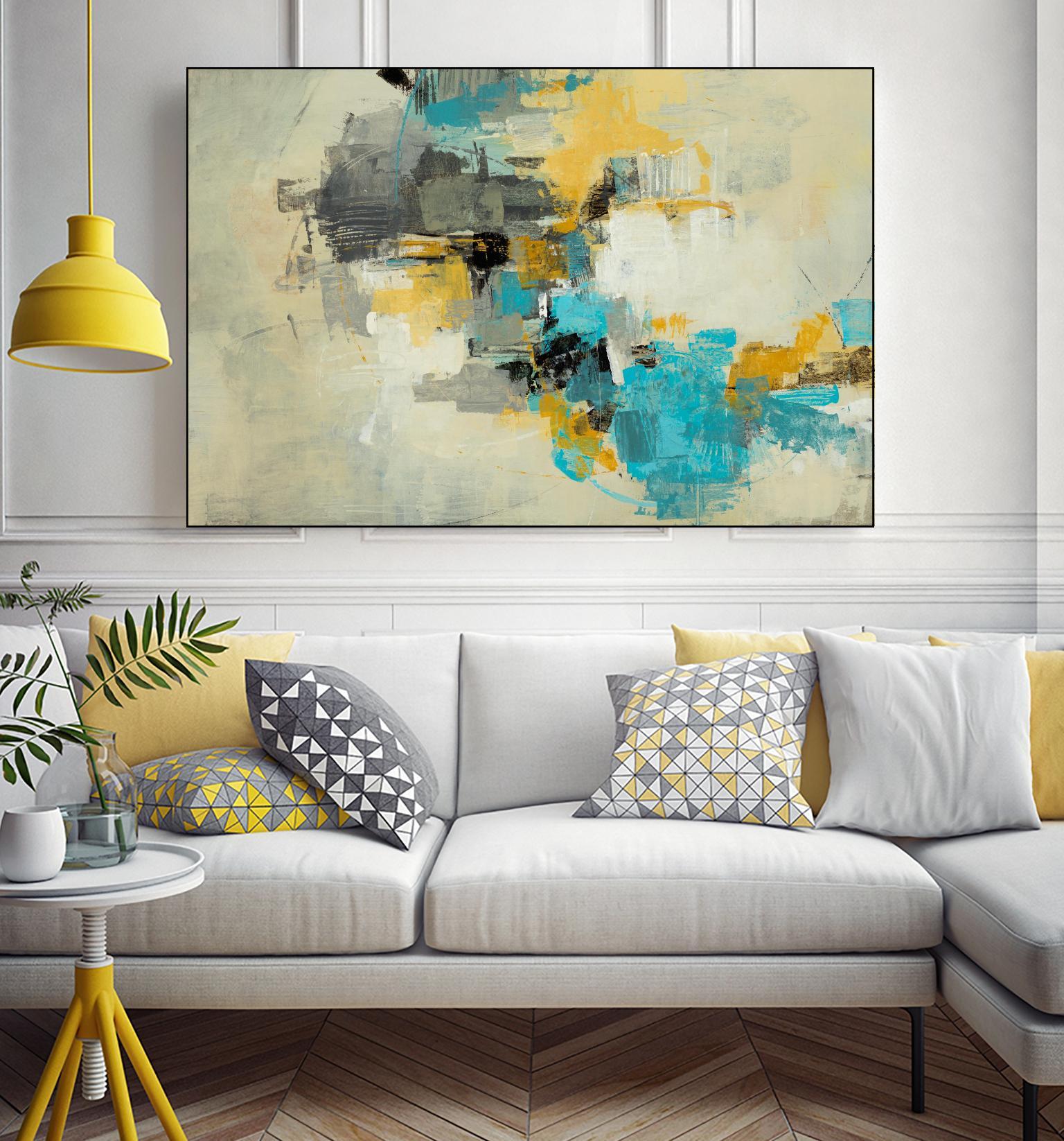 Adrift in Time by Daleno Art on GIANT ART - blue abstract abstrait