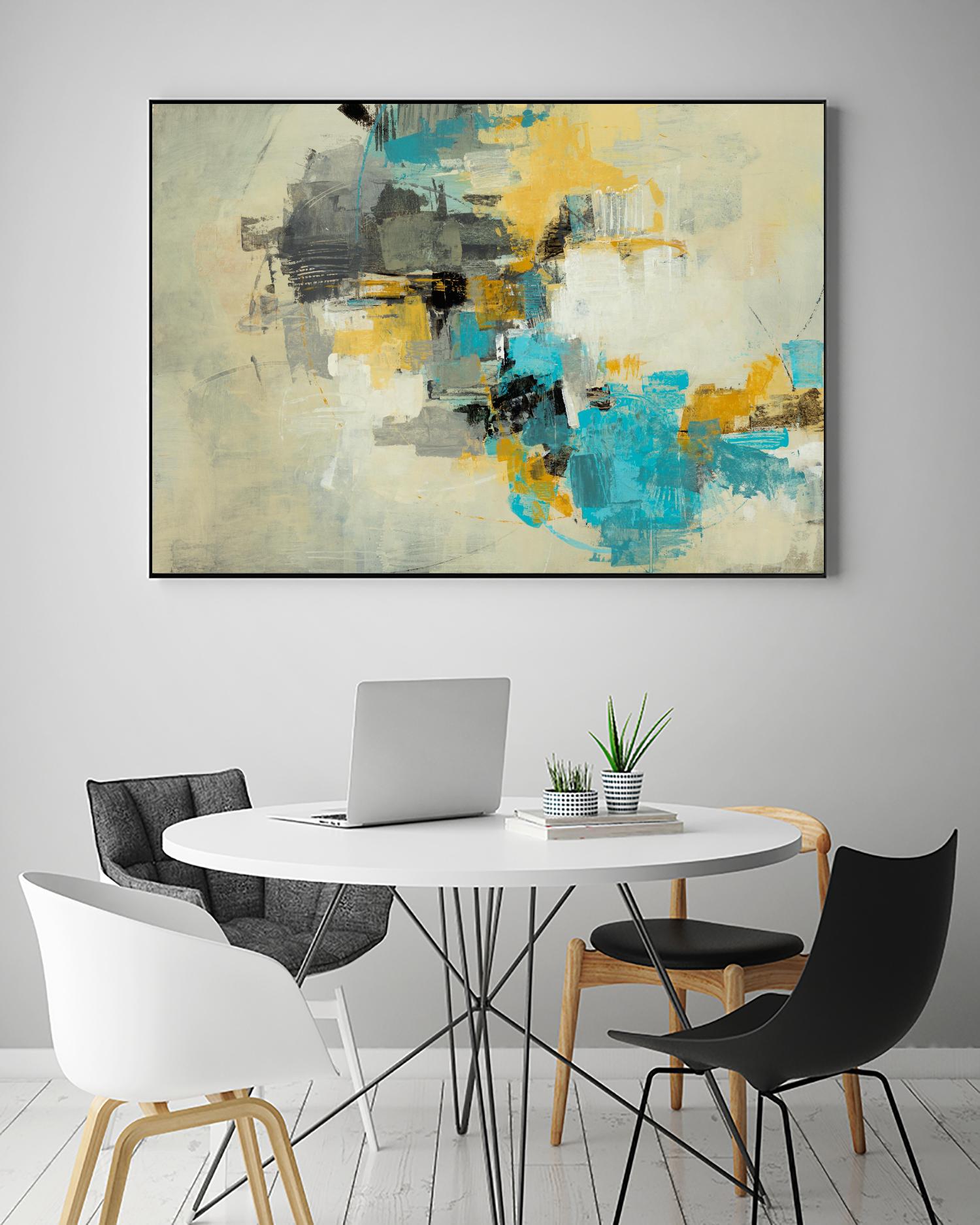 Adrift in Time by Daleno Art on GIANT ART - blue abstract abstrait