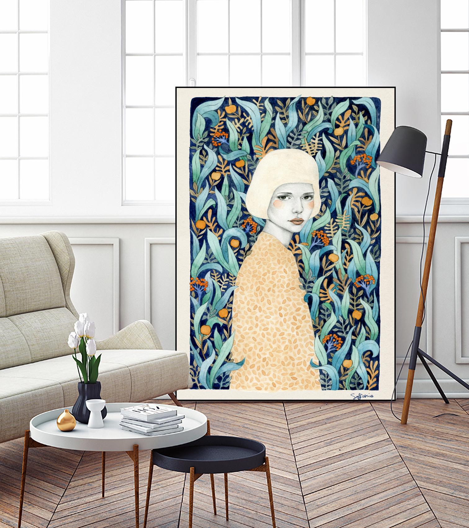 Emilia by Sofia Bonati on GIANT ART - green men and women