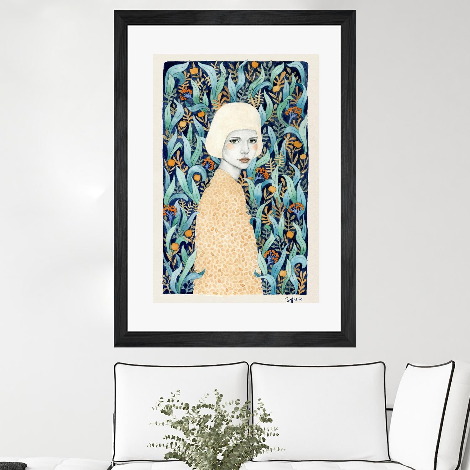 Emilia by Sofia Bonati on GIANT ART - green men and women