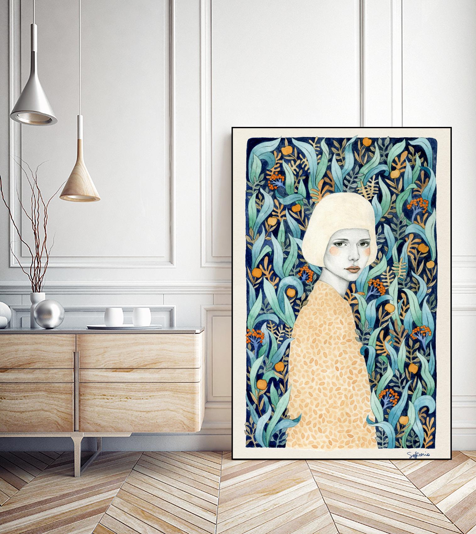 Emilia by Sofia Bonati on GIANT ART - green men and women